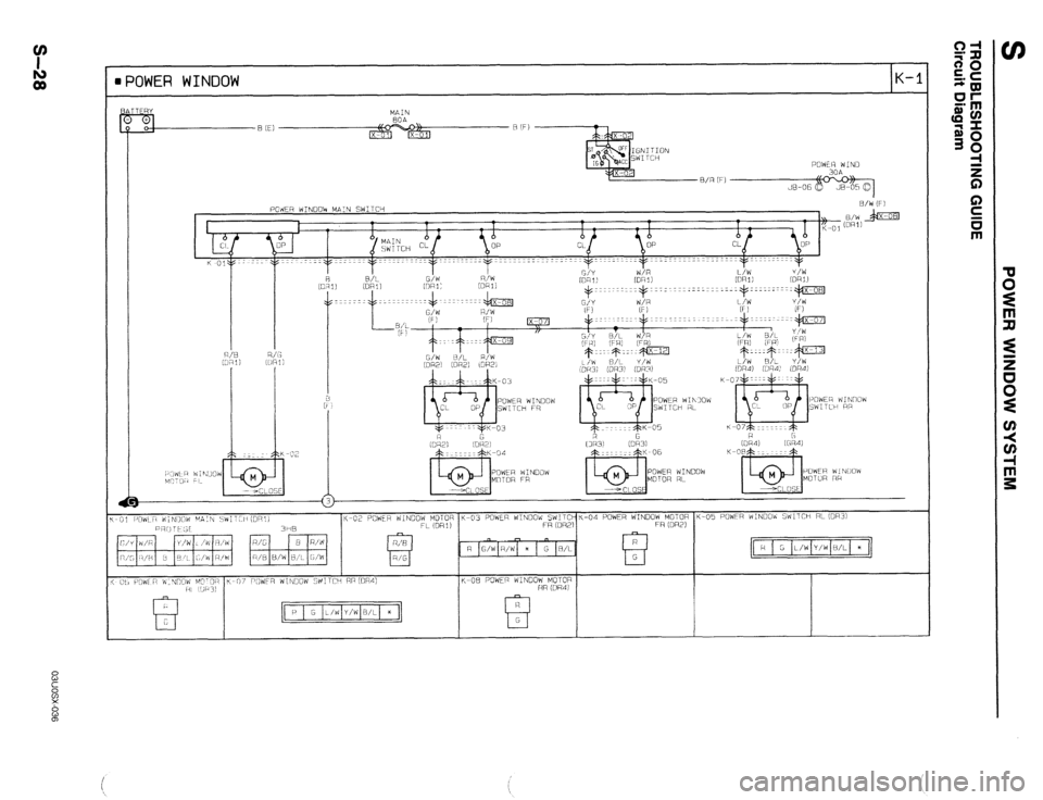 MAZDA 323 1989 Factory Repair Manual l POWER WINDOW K-l
MAIN
PUWER WIWCW WWER WihJOW
-/w Y/W a/c x MAZDA 323 1989 Factory Repair Manual l POWER WINDOW K-l
MAIN
PUWER WIWCW WWER WihJOW
-/w Y/W a/c x
