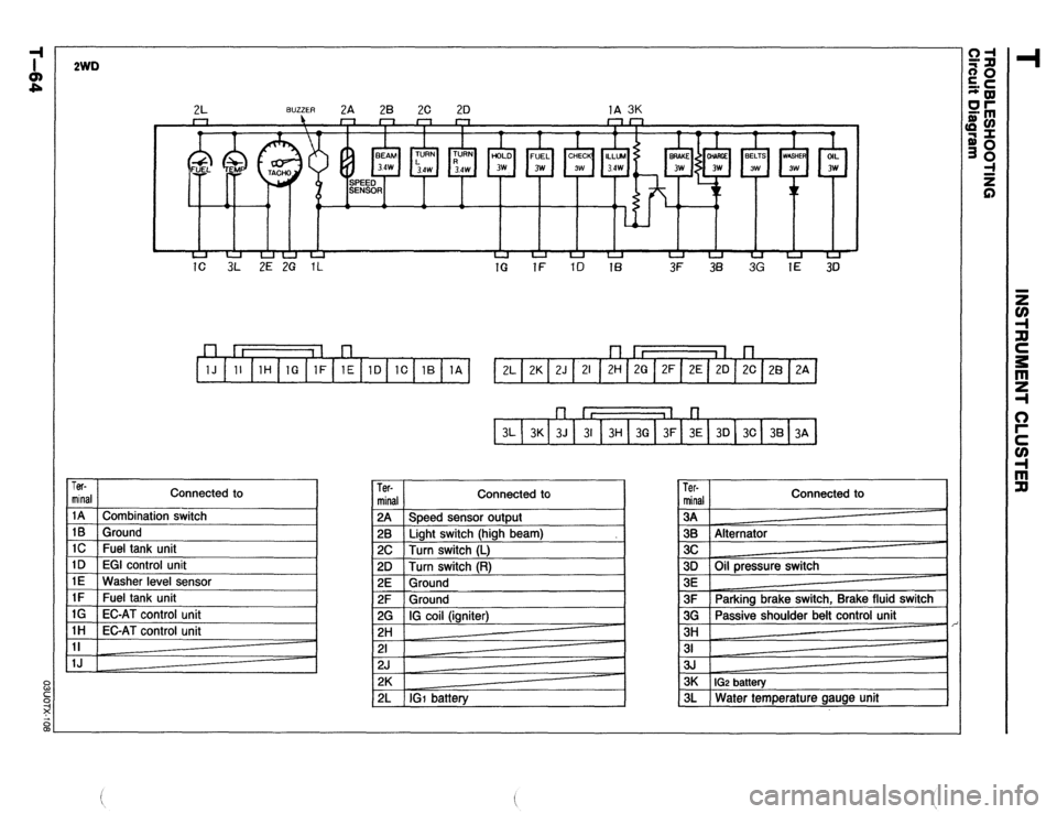 MAZDA 323 1989 Factory Repair Manual 2L BUZZER 2A 28 2C 2D 1A 3K l--r nnmn
I I‘ I
1C 3L 2E 2G IL iG 1F 1D tB
3F 38 3G 1E 3D
l-l rt
II l-l
l-l It II l-l 1J 11 1H
1G IF 1E 1D 1C 1B 1A 2L 2K 2J 21 2H 2G 2F 2E 2D 2C 28 2A
r-l It ,I MAZDA 323 1989 Factory Repair Manual 2L BUZZER 2A 28 2C 2D 1A 3K l--r nnmn
I I‘ I
1C 3L 2E 2G IL iG 1F 1D tB
3F 38 3G 1E 3D
l-l rt
II l-l
l-l It II l-l 1J 11 1H
1G IF 1E 1D 1C 1B 1A 2L 2K 2J 21 2H 2G 2F 2E 2D 2C 28 2A
r-l It ,I