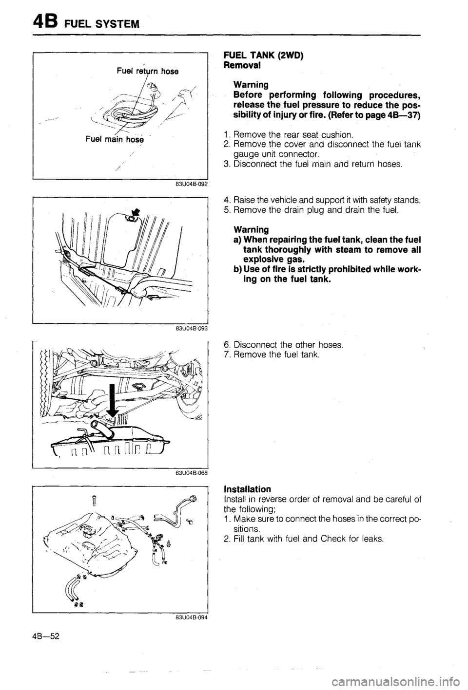 MAZDA 323 1988 Workshop Manual MAZDA 323 1988 Workshop Manual