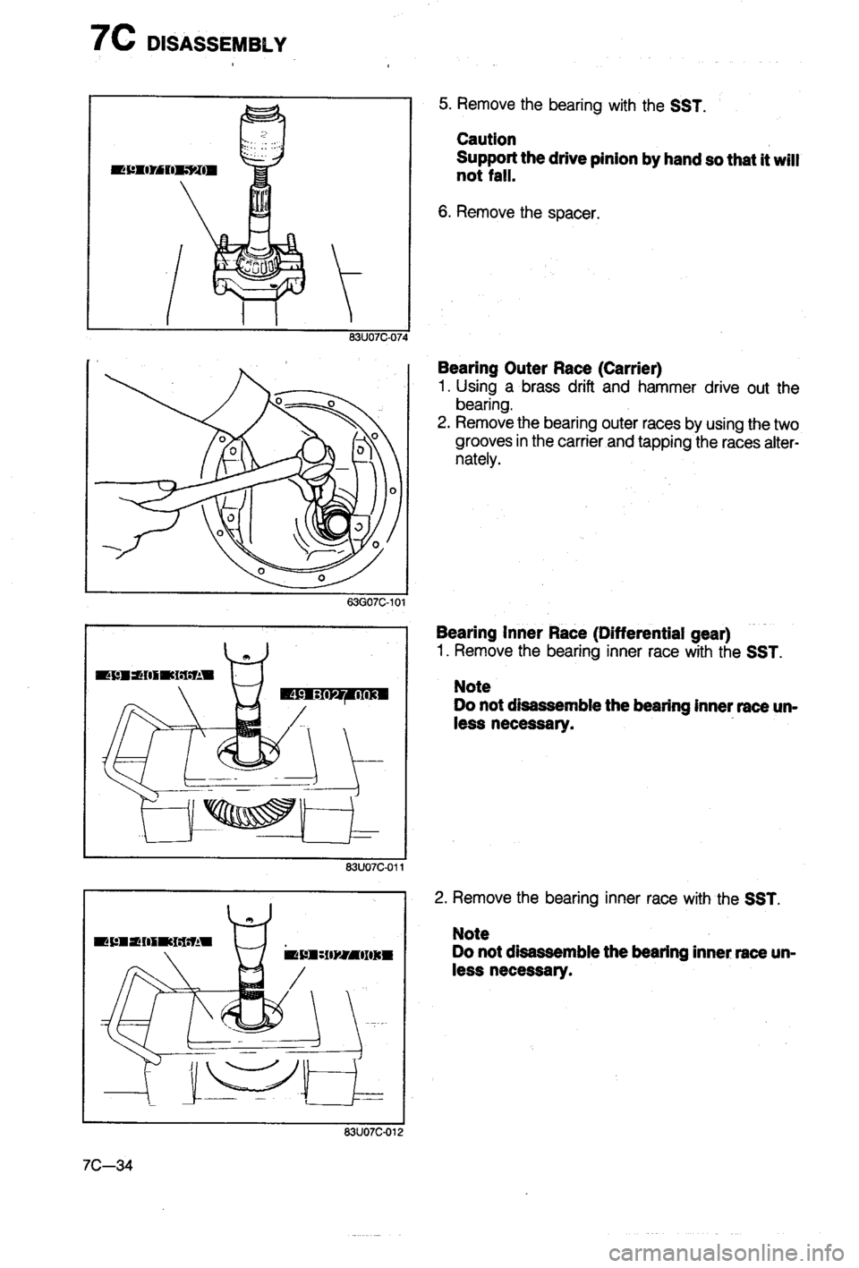 MAZDA 323 1988 Workshop Manual MAZDA 323 1988 Workshop Manual