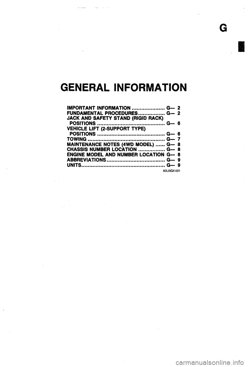 MAZDA 323 1988 Workshop Manual MAZDA 323 1988 Workshop Manual