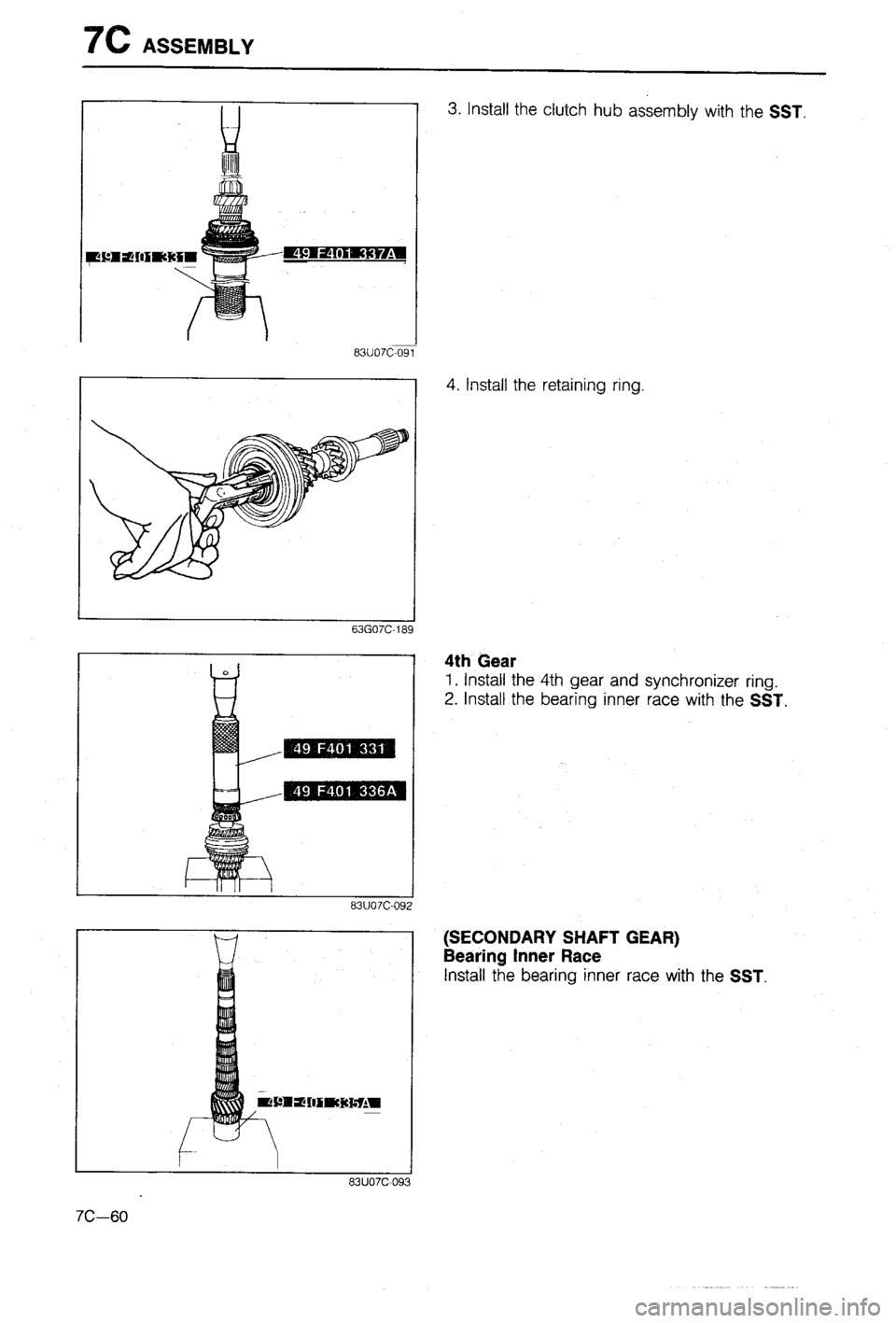 MAZDA 323 1988 Workshop Manual MAZDA 323 1988 Workshop Manual