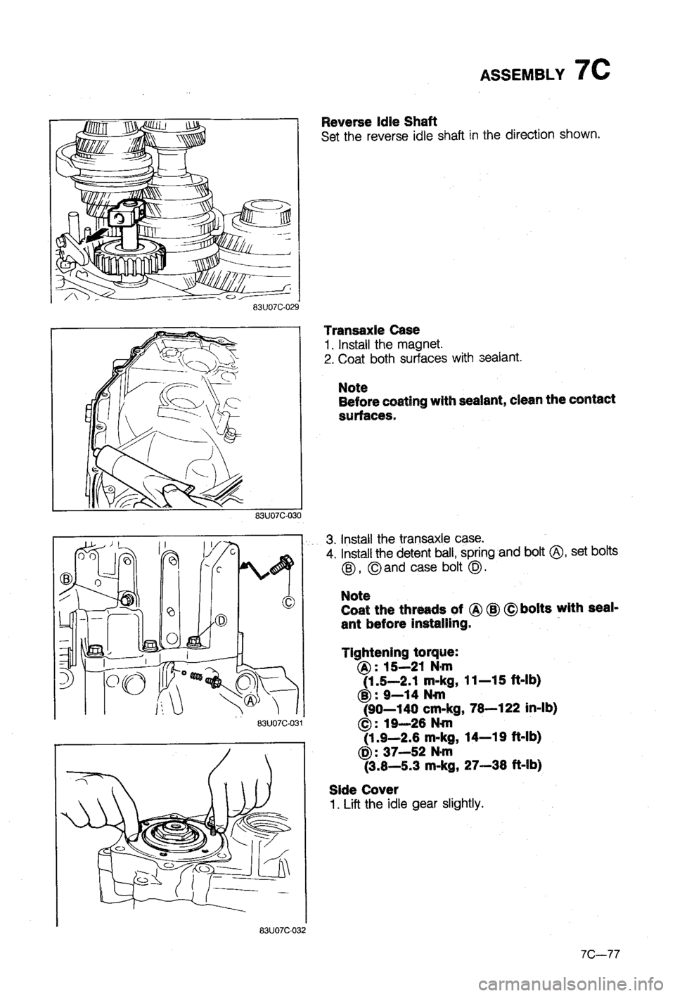MAZDA 323 1988 Workshop Manual MAZDA 323 1988 Workshop Manual