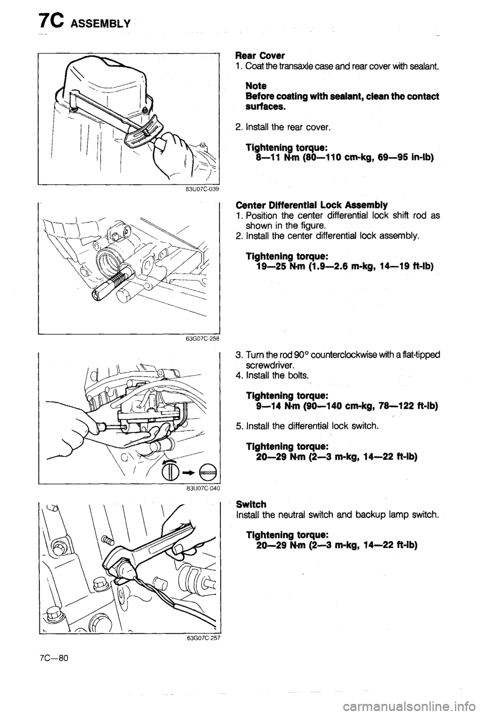 MAZDA 323 1988 Workshop Manual MAZDA 323 1988 Workshop Manual