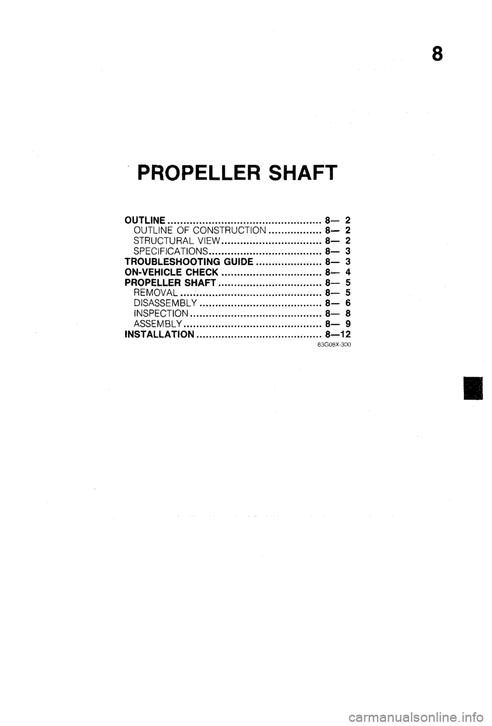 MAZDA 323 1988 Workshop Manual MAZDA 323 1988 Workshop Manual