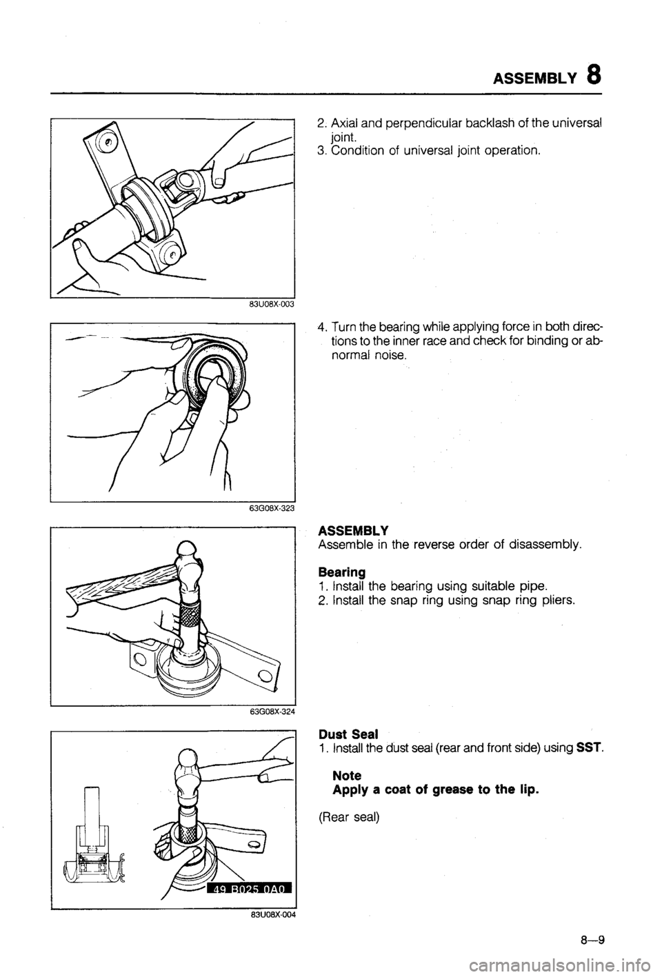 MAZDA 323 1988 Workshop Manual MAZDA 323 1988 Workshop Manual