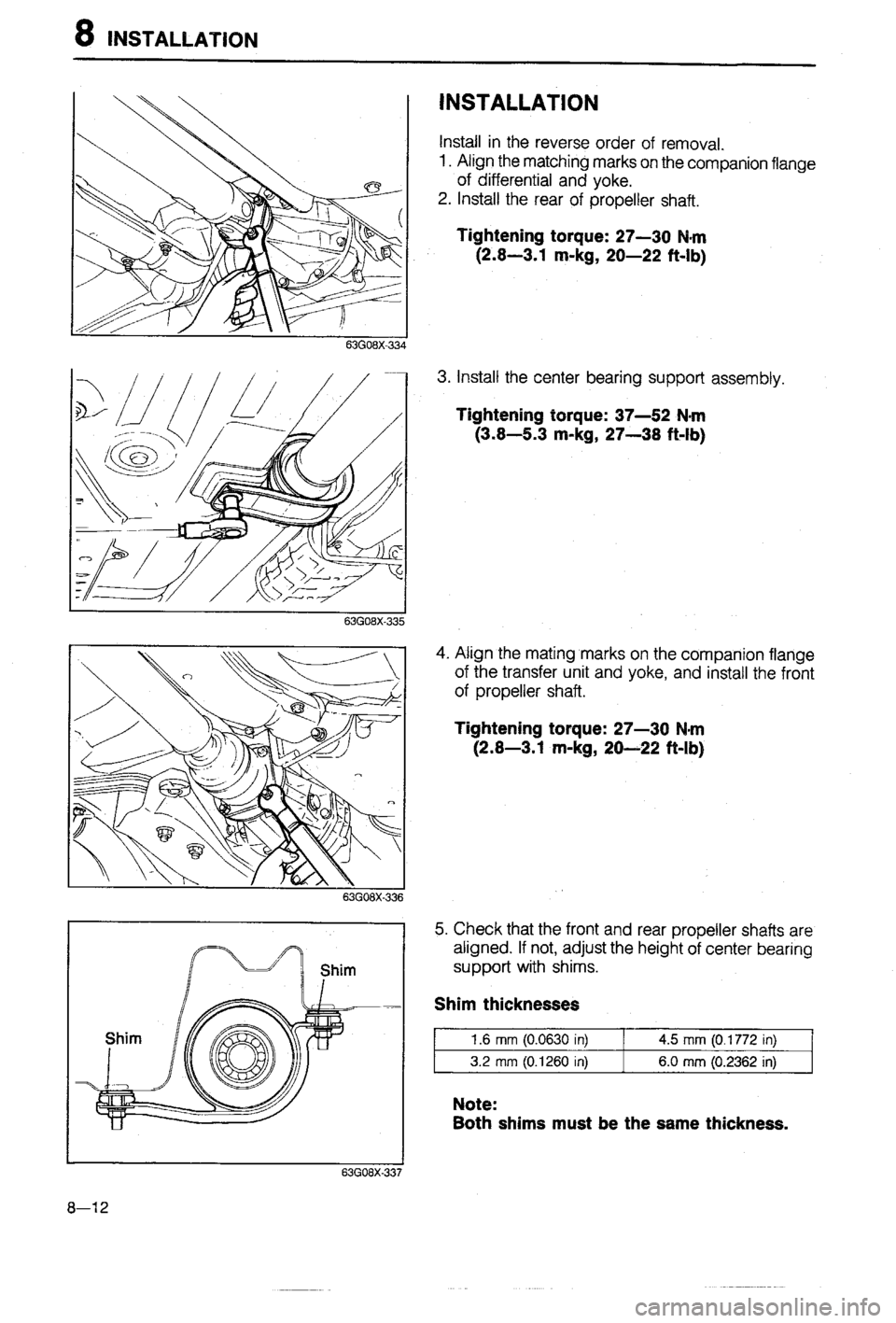 MAZDA 323 1988 Workshop Manual MAZDA 323 1988 Workshop Manual