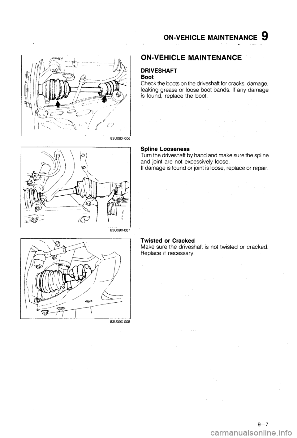 MAZDA 323 1988 Workshop Manual MAZDA 323 1988 Workshop Manual