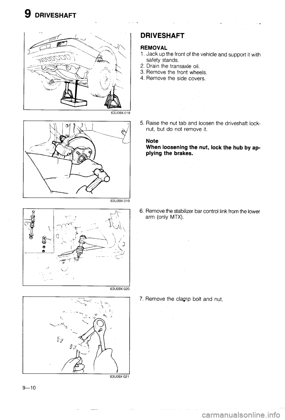 MAZDA 323 1988 Workshop Manual MAZDA 323 1988 Workshop Manual