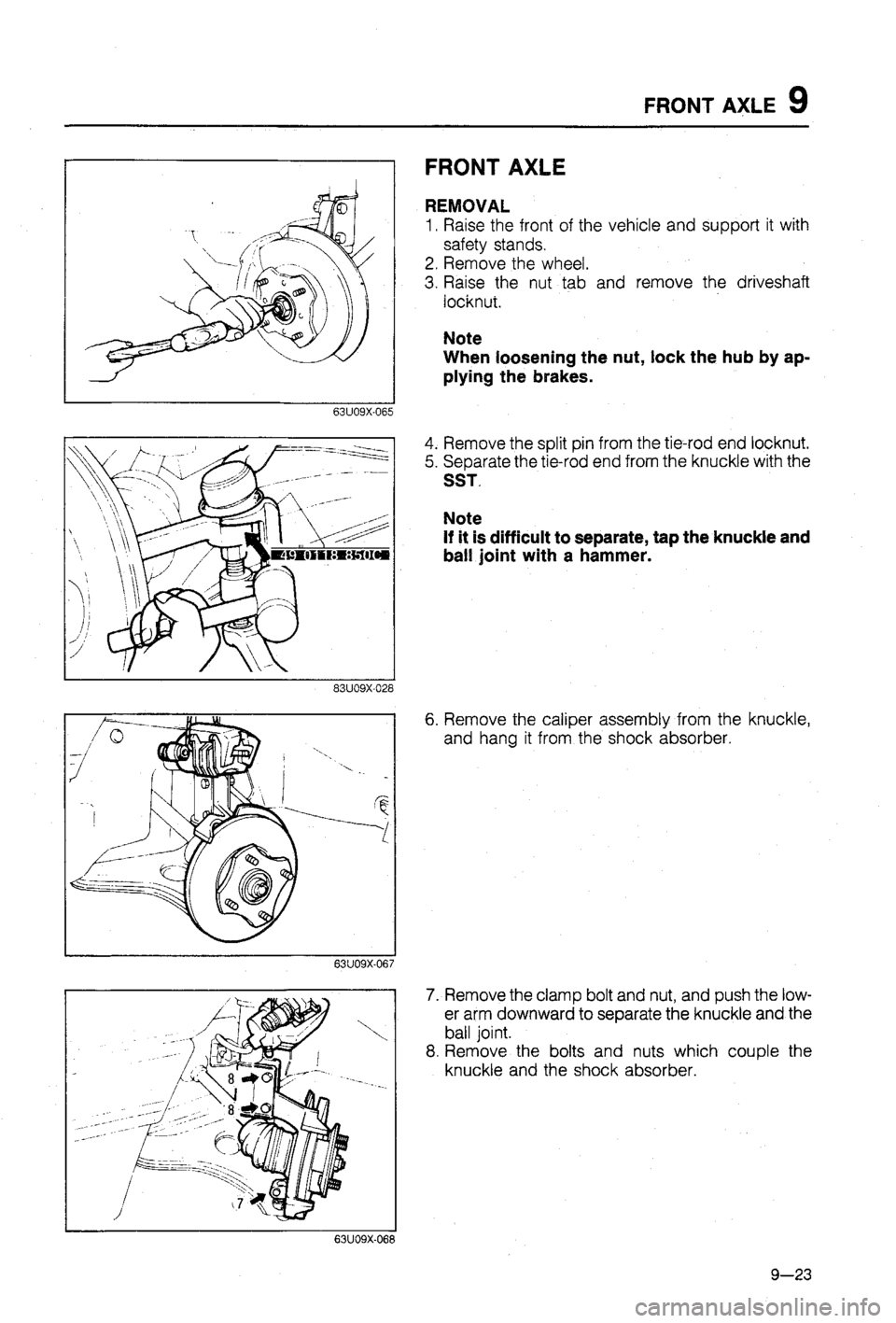 MAZDA 323 1988 Workshop Manual MAZDA 323 1988 Workshop Manual