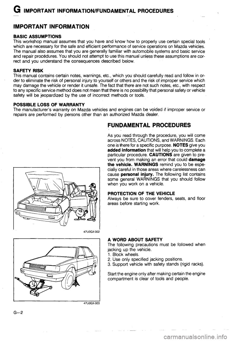 MAZDA 323 1988 Workshop Manual MAZDA 323 1988 Workshop Manual