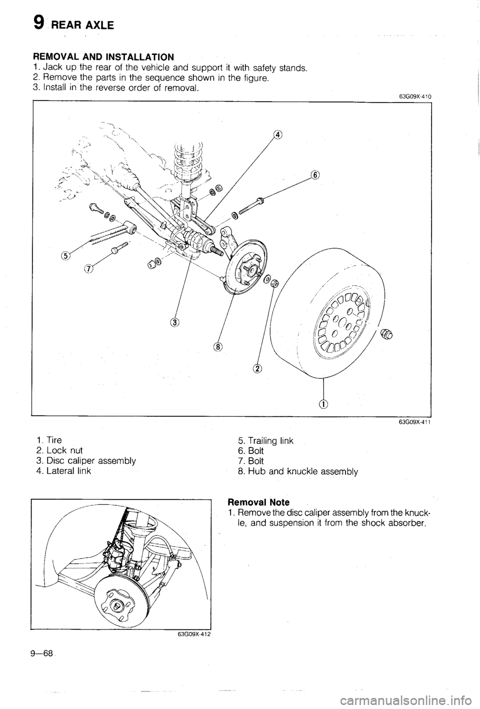 MAZDA 323 1988 Workshop Manual MAZDA 323 1988 Workshop Manual