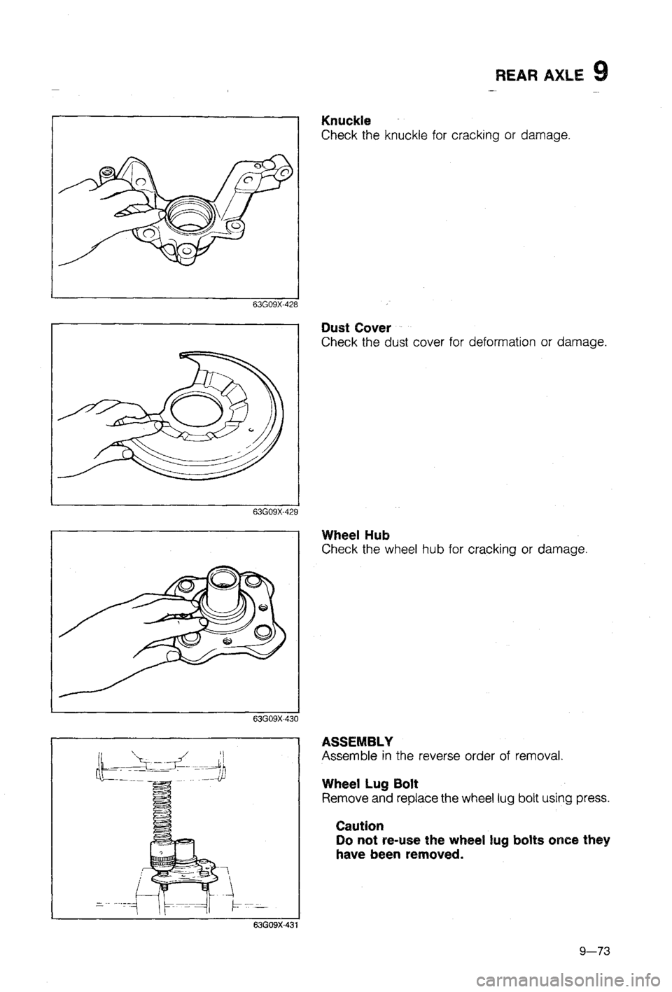 MAZDA 323 1988 Workshop Manual MAZDA 323 1988 Workshop Manual