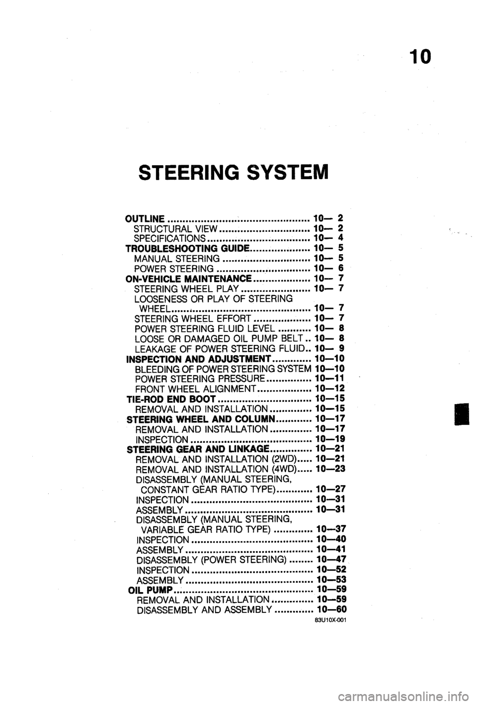MAZDA 323 1988 Workshop Manual MAZDA 323 1988 Workshop Manual