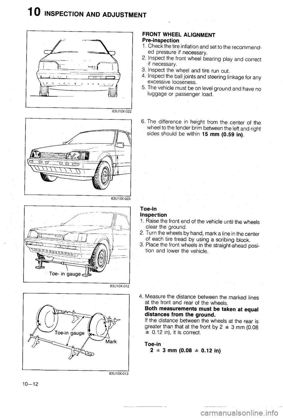 MAZDA 323 1988 Workshop Manual MAZDA 323 1988 Workshop Manual
