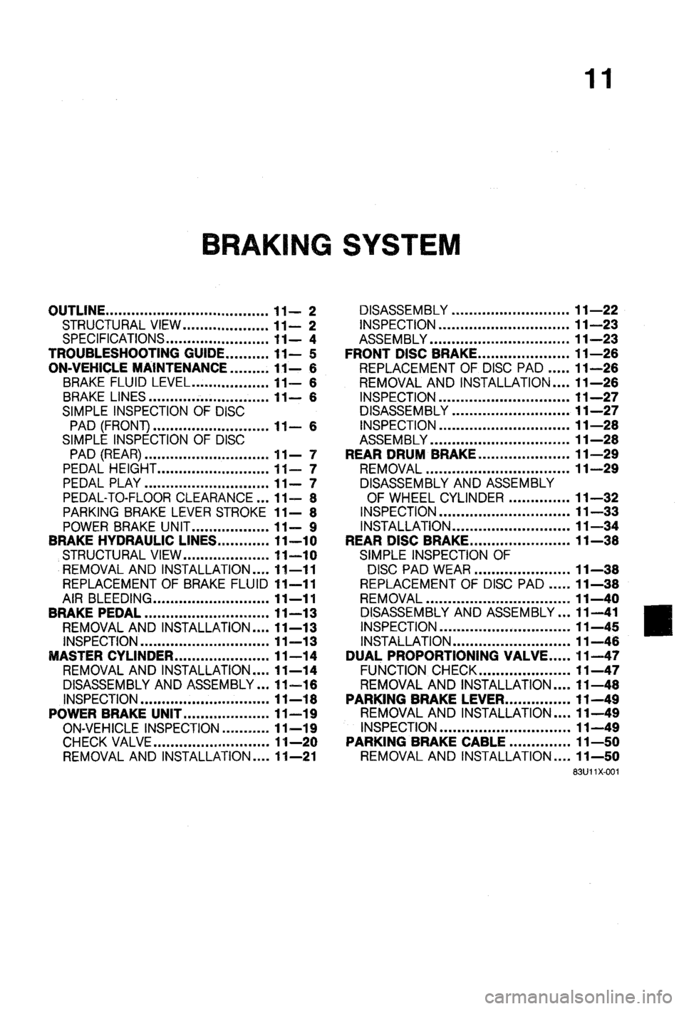 MAZDA 323 1988 Workshop Manual MAZDA 323 1988 Workshop Manual