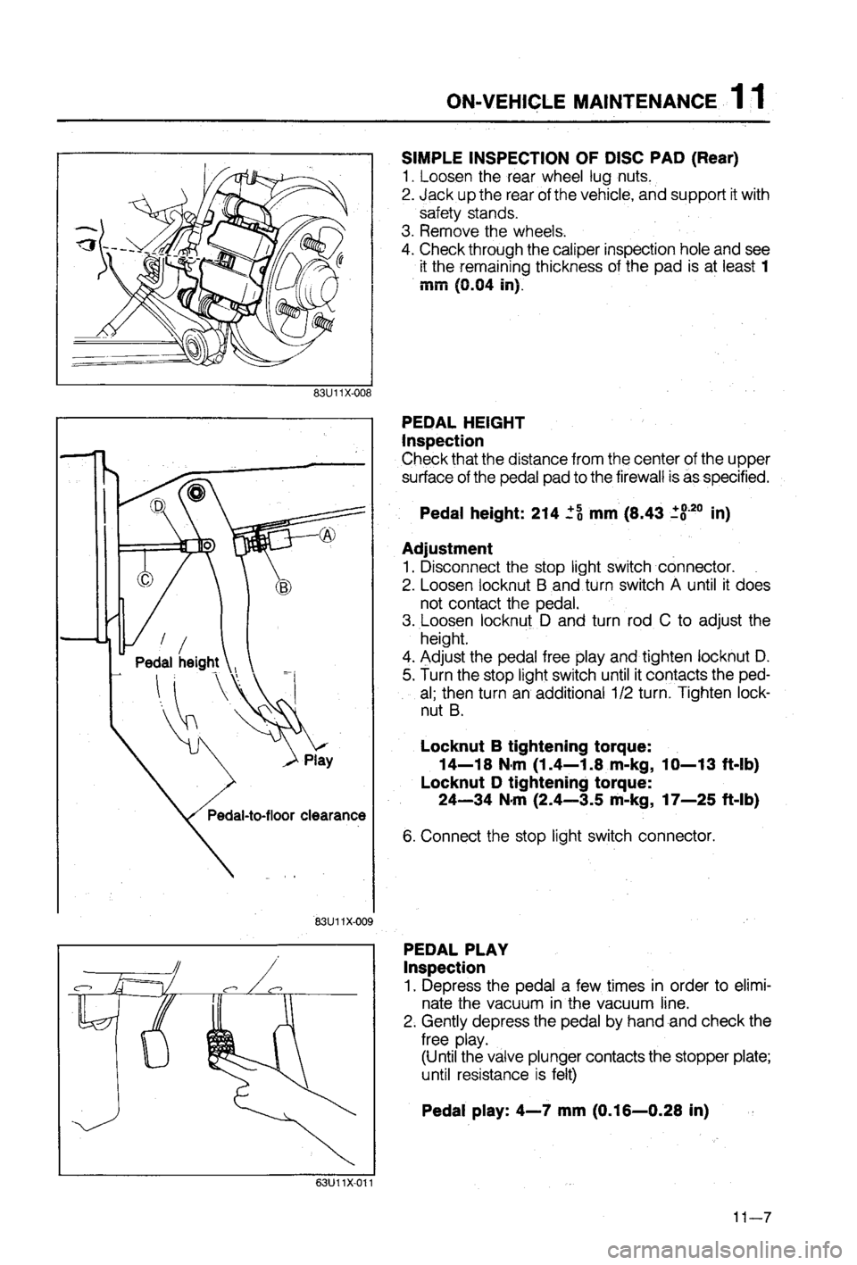 MAZDA 323 1988 Workshop Manual MAZDA 323 1988 Workshop Manual