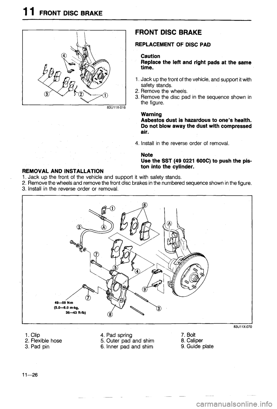 MAZDA 323 1988 Workshop Manual MAZDA 323 1988 Workshop Manual