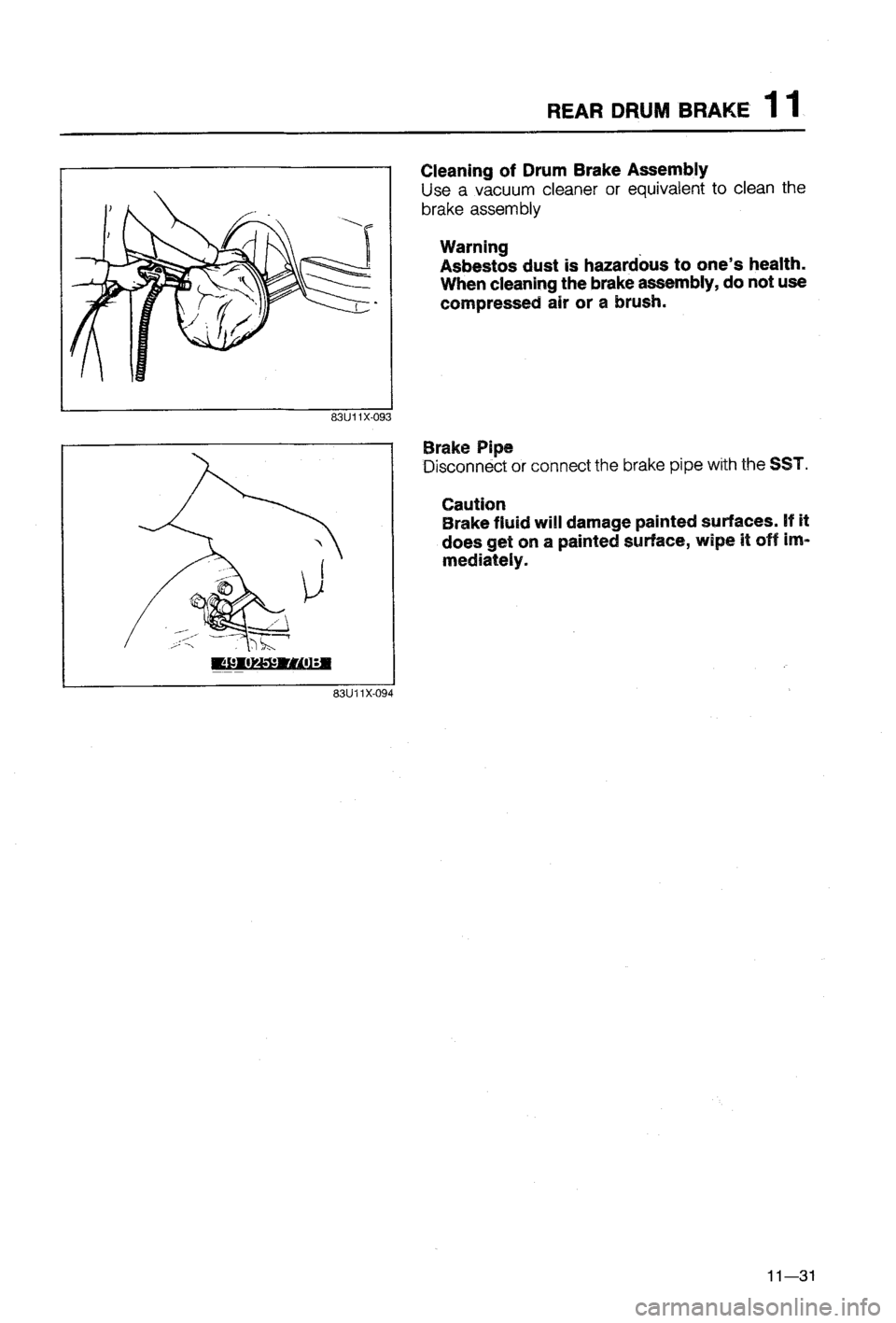 MAZDA 323 1988 Workshop Manual MAZDA 323 1988 Workshop Manual