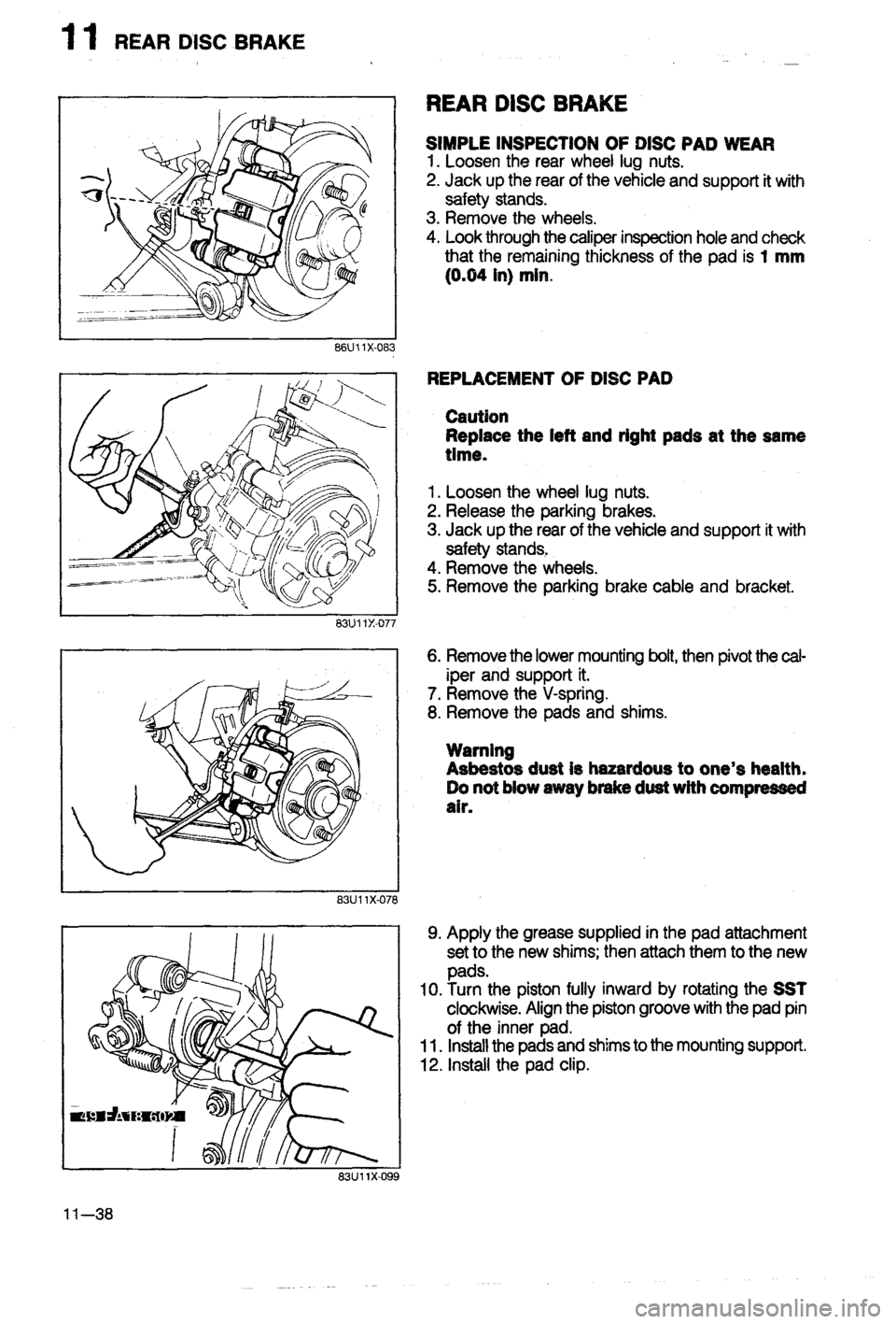 MAZDA 323 1988 Workshop Manual MAZDA 323 1988 Workshop Manual