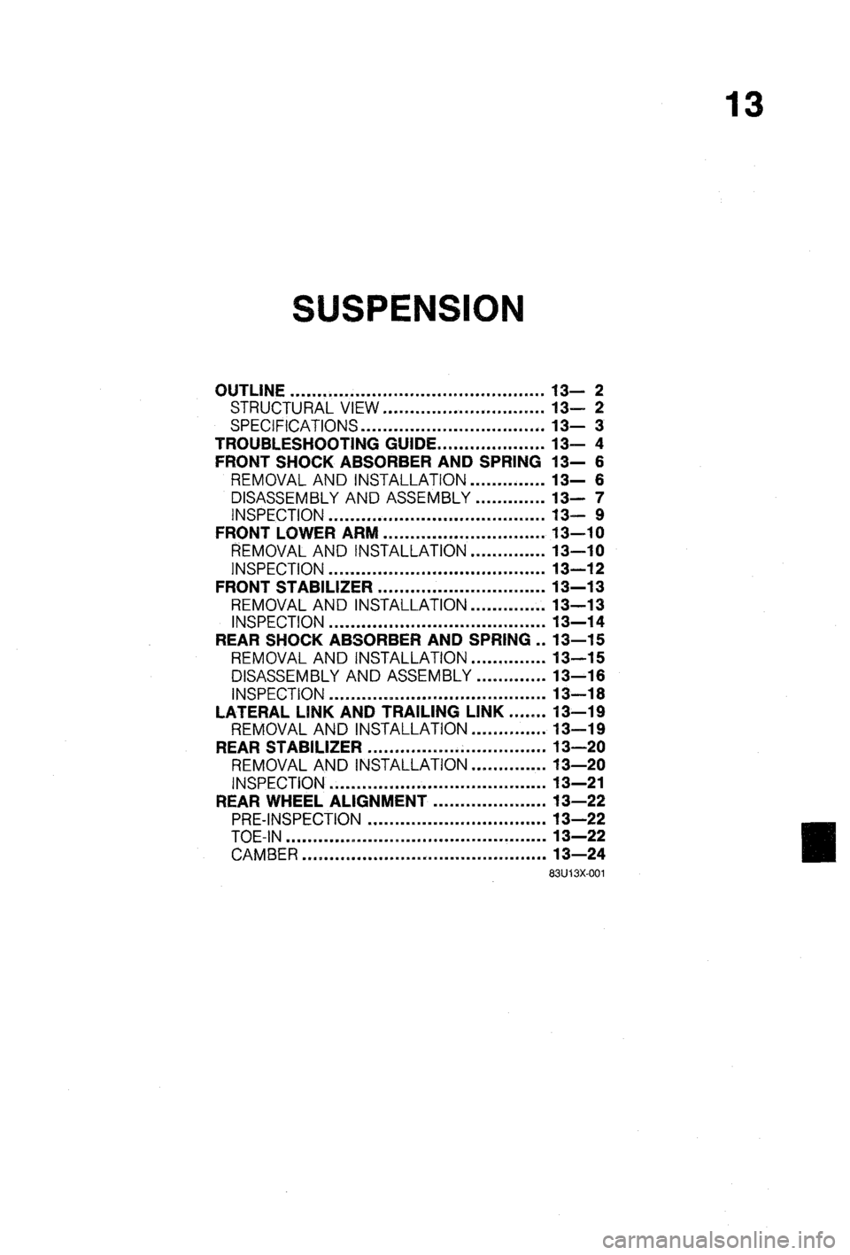 MAZDA 323 1988 Workshop Manual MAZDA 323 1988 Workshop Manual