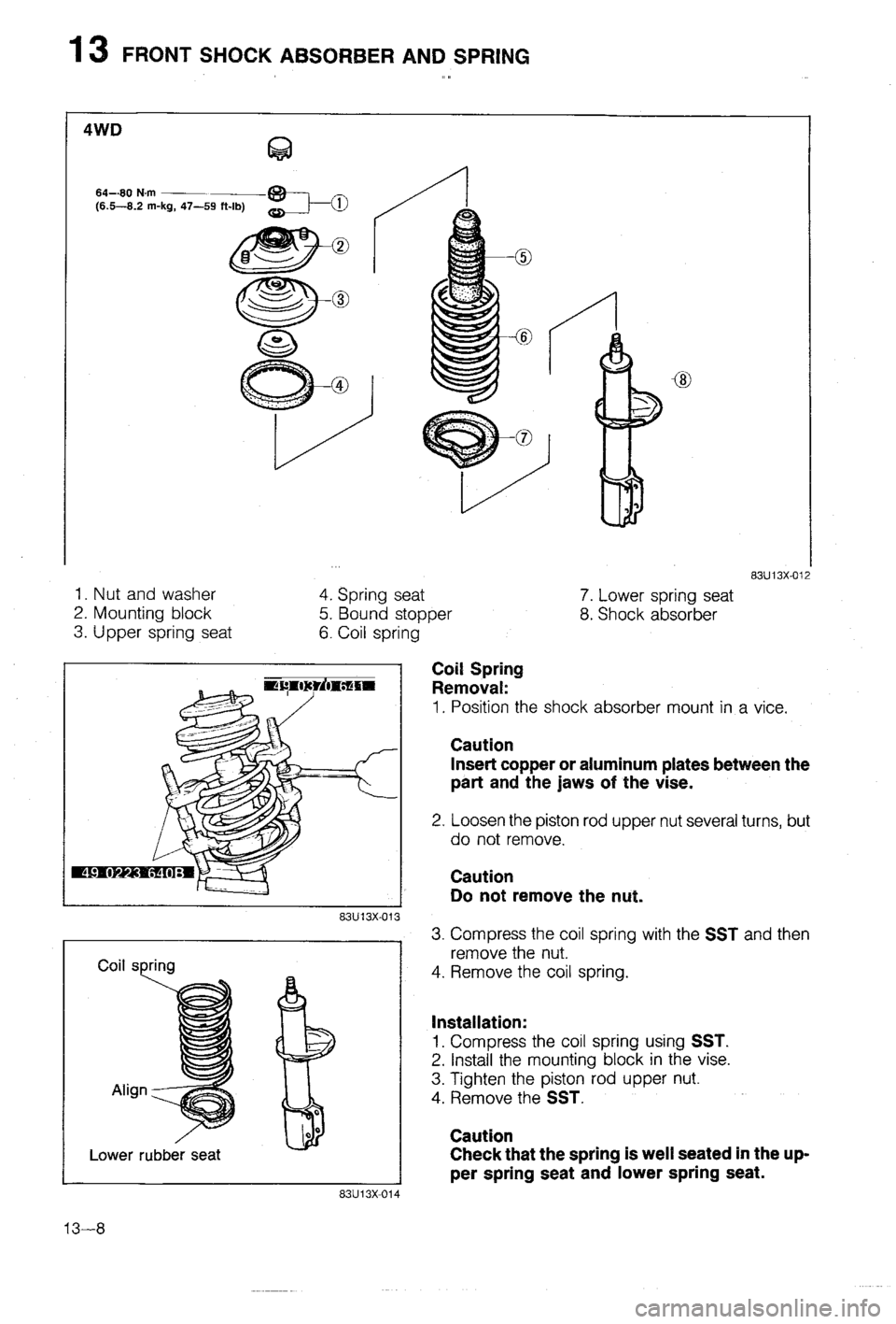 MAZDA 323 1988 Workshop Manual MAZDA 323 1988 Workshop Manual