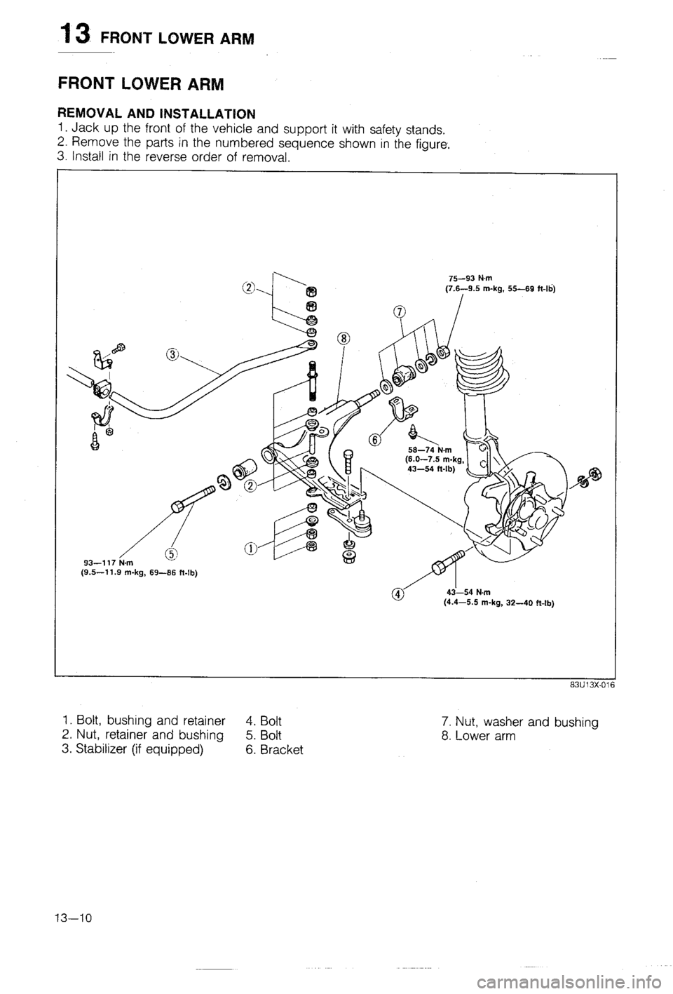 MAZDA 323 1988 Workshop Manual MAZDA 323 1988 Workshop Manual