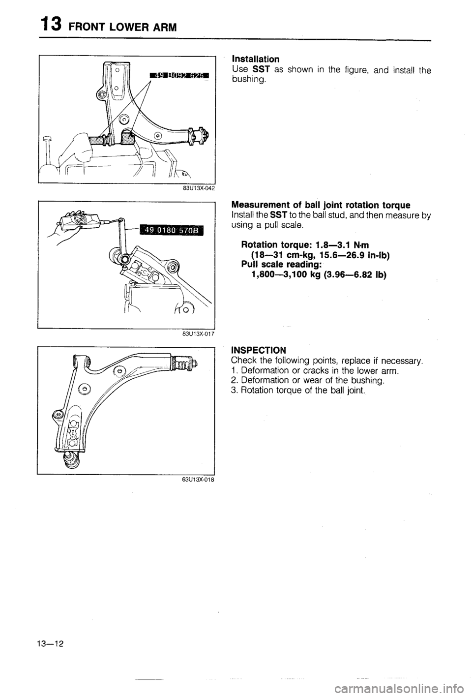 MAZDA 323 1988 Workshop Manual MAZDA 323 1988 Workshop Manual