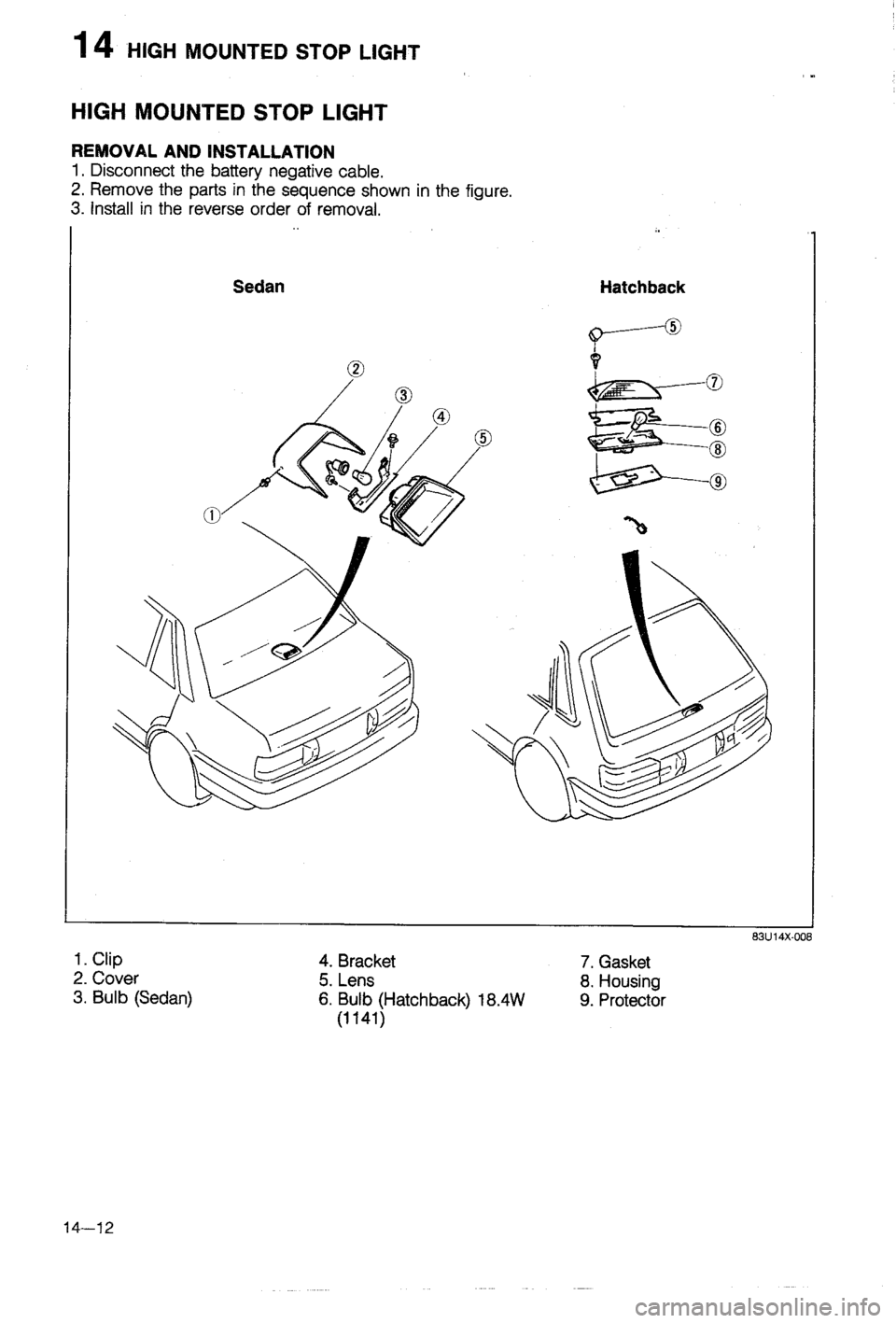 MAZDA 323 1988 Workshop Manual MAZDA 323 1988 Workshop Manual