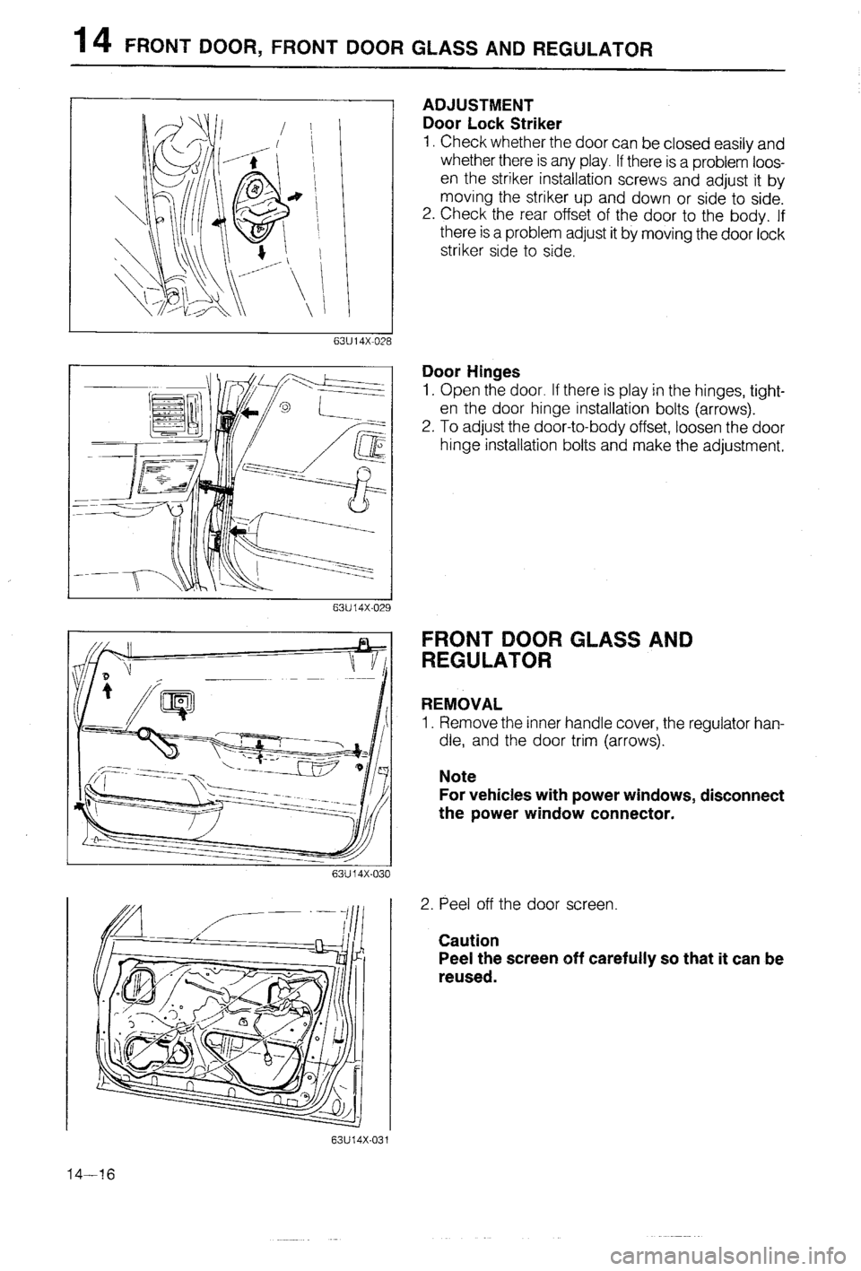 MAZDA 323 1988 Workshop Manual MAZDA 323 1988 Workshop Manual