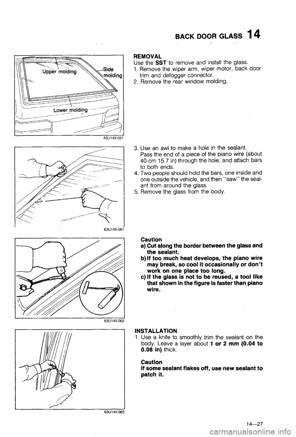 MAZDA 323 1988 Workshop Manual MAZDA 323 1988 Workshop Manual