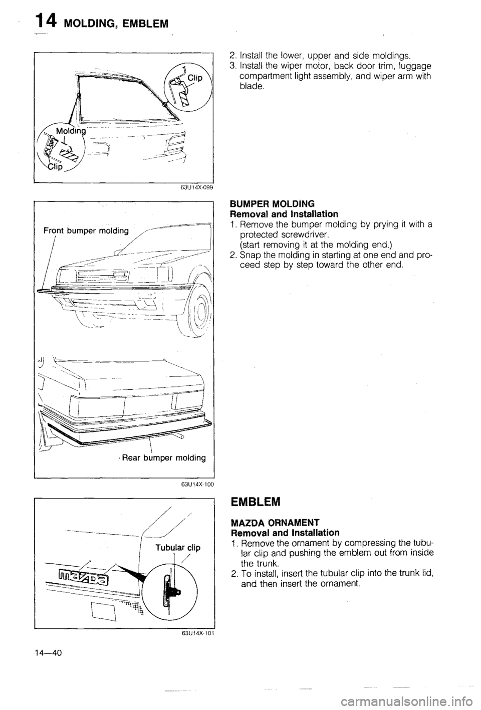 MAZDA 323 1988 Workshop Manual MAZDA 323 1988 Workshop Manual