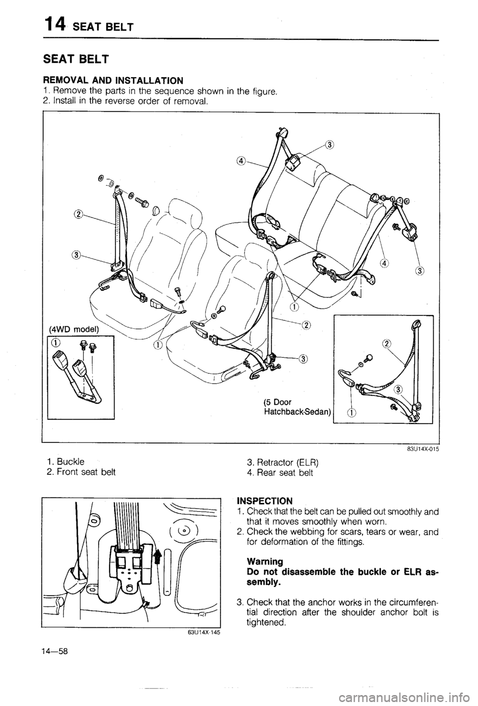 MAZDA 323 1988 Workshop Manual MAZDA 323 1988 Workshop Manual