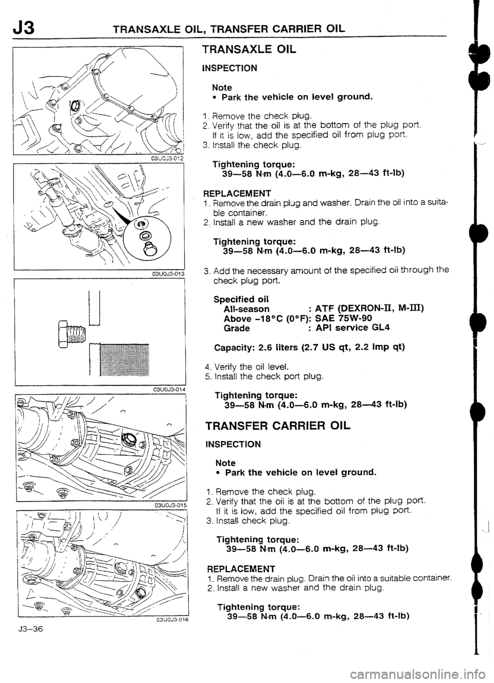 MAZDA 232 1990 Workshop Manual Suplement MAZDA 232 1990 Workshop Manual Suplement