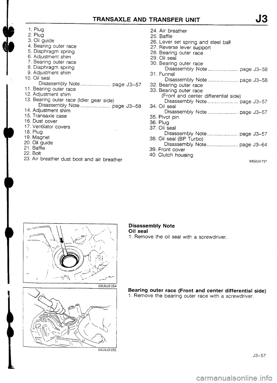 MAZDA 232 1990 Workshop Manual Suplement MAZDA 232 1990 Workshop Manual Suplement