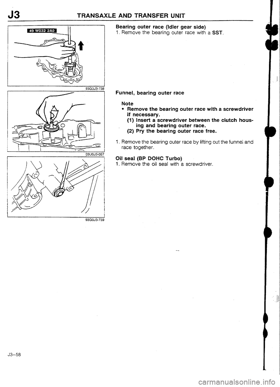 MAZDA 232 1990 Workshop Manual Suplement MAZDA 232 1990 Workshop Manual Suplement
