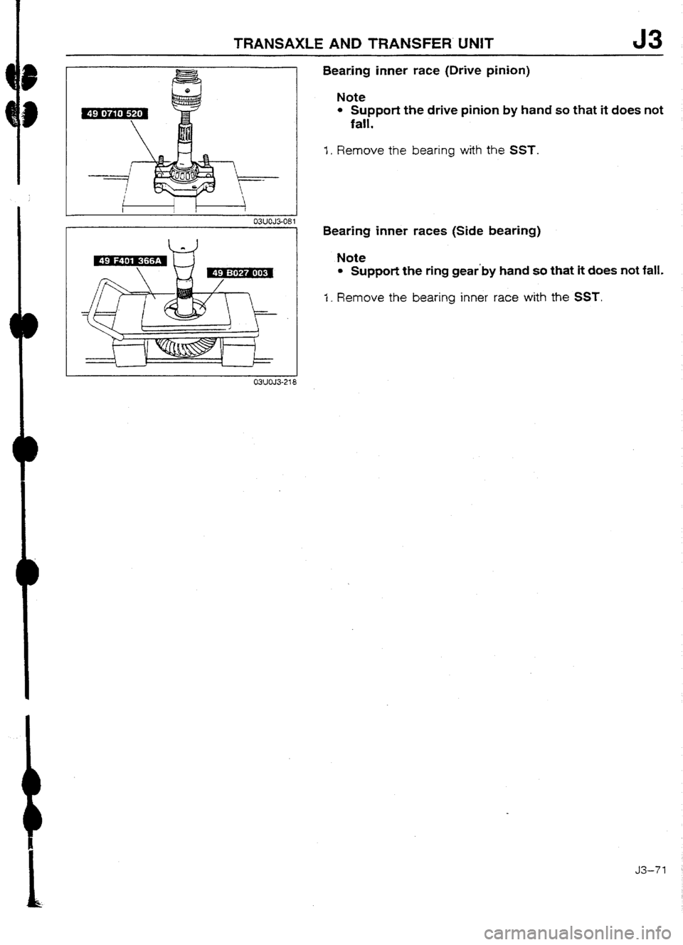 MAZDA 232 1990 Workshop Manual Suplement MAZDA 232 1990 Workshop Manual Suplement