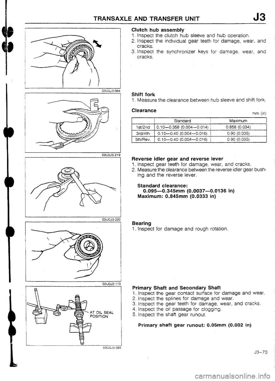 MAZDA 232 1990 Workshop Manual Suplement MAZDA 232 1990 Workshop Manual Suplement