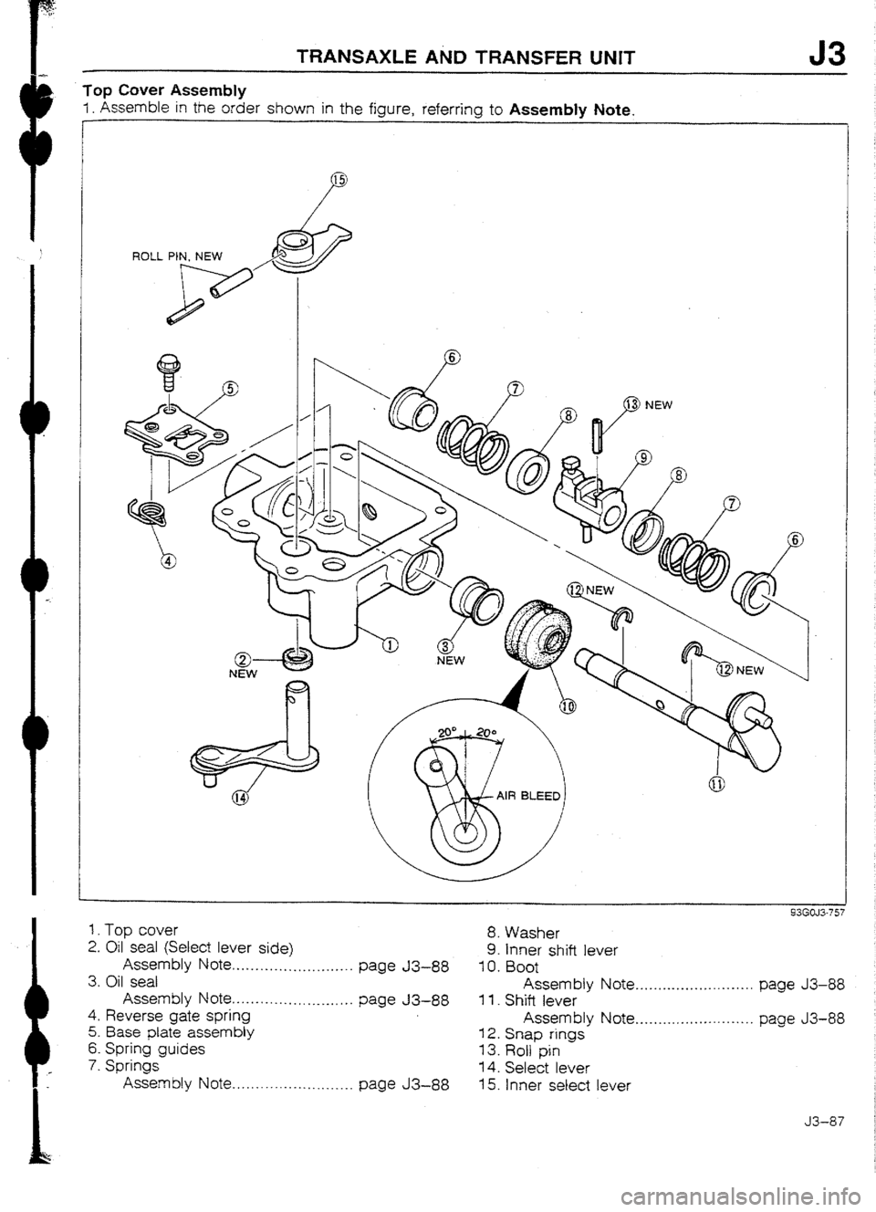 MAZDA 232 1990  Workshop Manual Suplement 