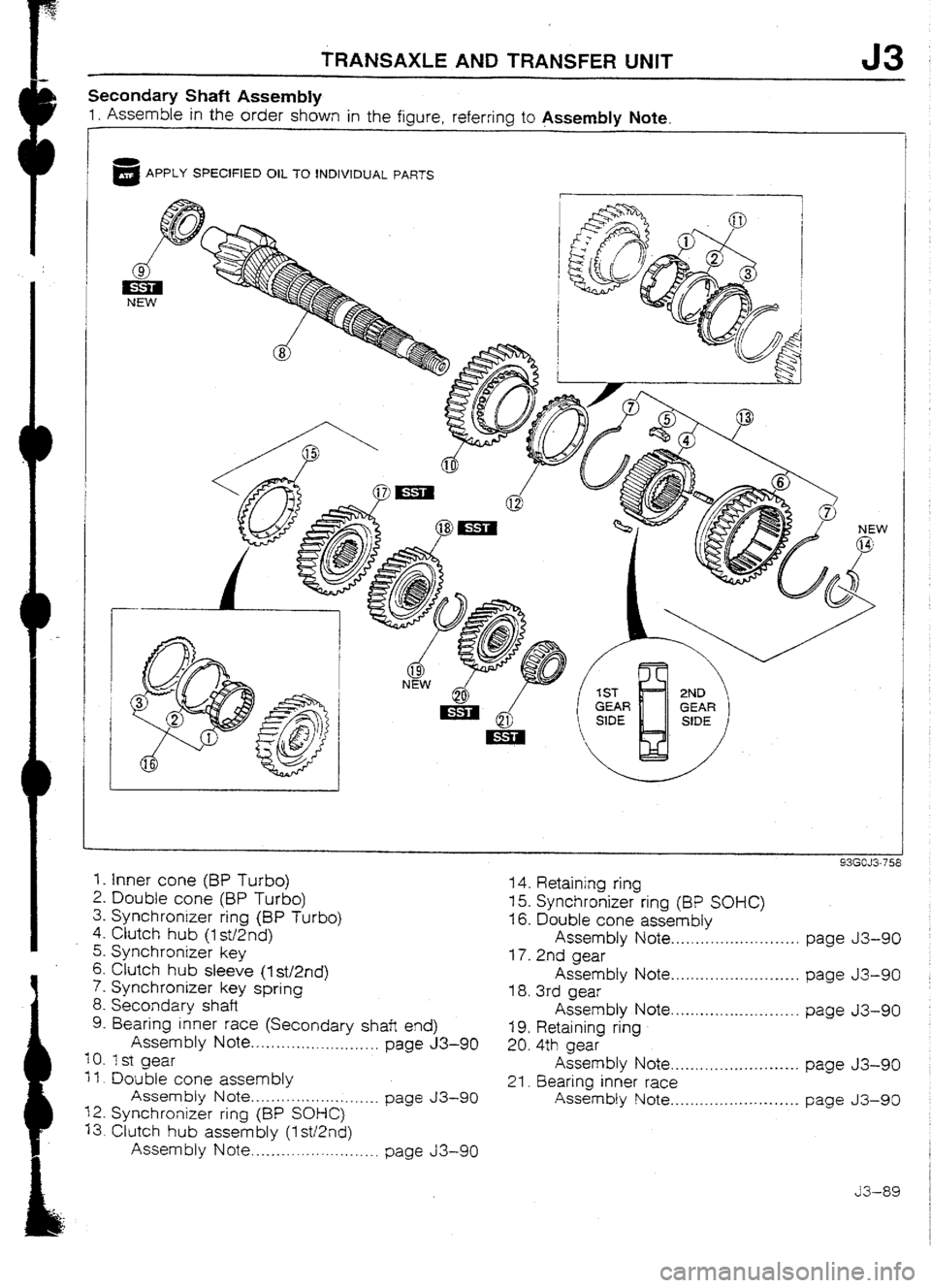MAZDA 232 1990  Workshop Manual Suplement 