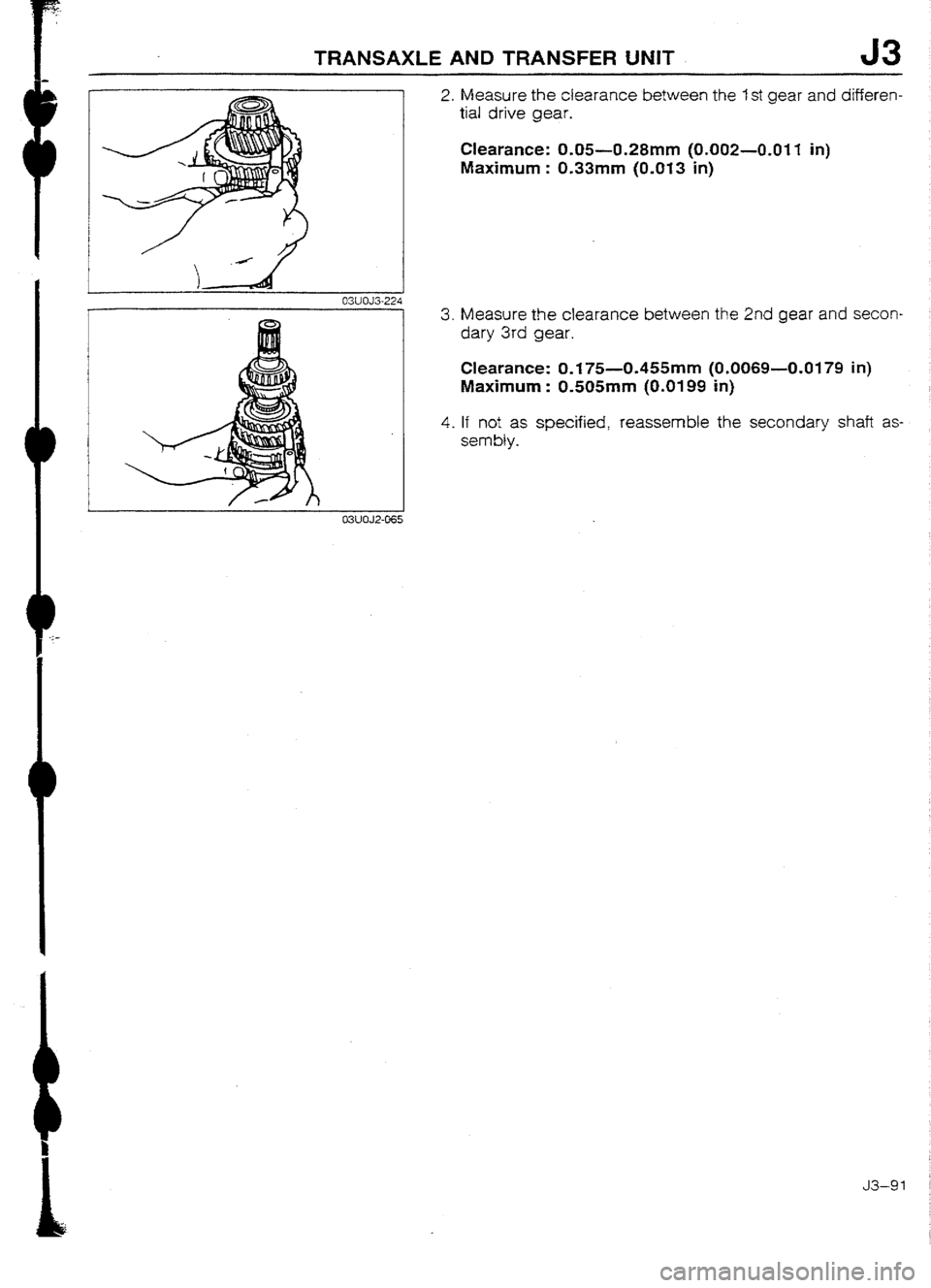 MAZDA 232 1990  Workshop Manual Suplement 
