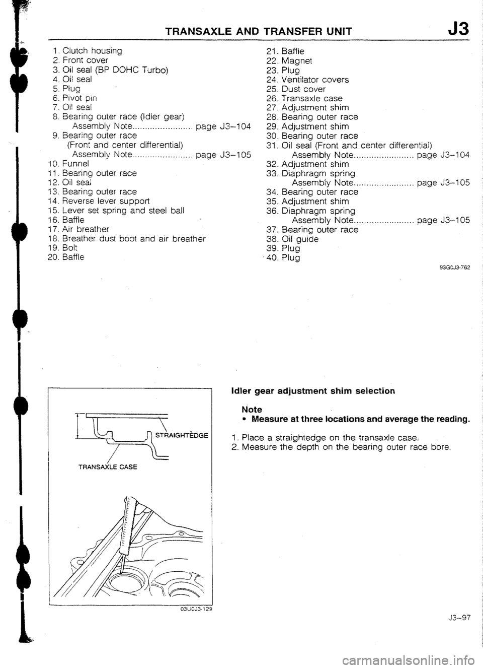 MAZDA 232 1990 Workshop Manual Suplement MAZDA 232 1990 Workshop Manual Suplement