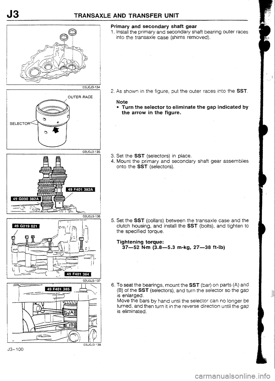 MAZDA 232 1990 Workshop Manual Suplement MAZDA 232 1990 Workshop Manual Suplement