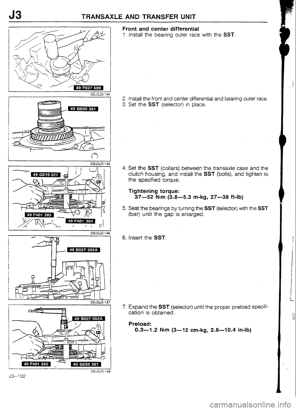 MAZDA 232 1990 Workshop Manual Suplement MAZDA 232 1990 Workshop Manual Suplement