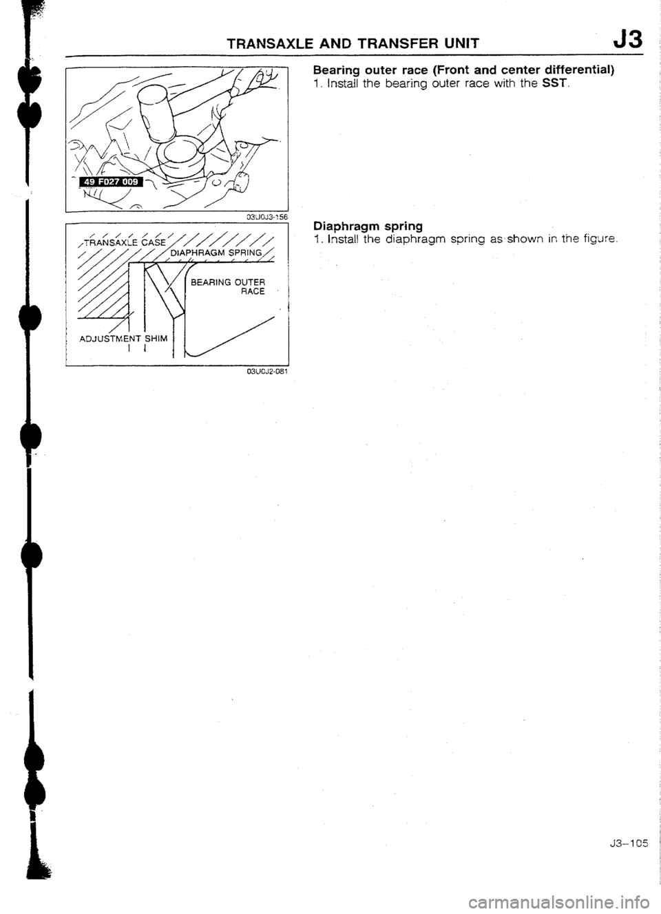 MAZDA 232 1990 Workshop Manual Suplement MAZDA 232 1990 Workshop Manual Suplement