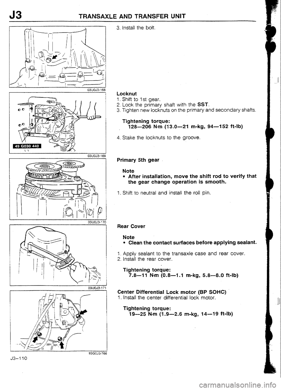 MAZDA 232 1990 Workshop Manual Suplement MAZDA 232 1990 Workshop Manual Suplement
