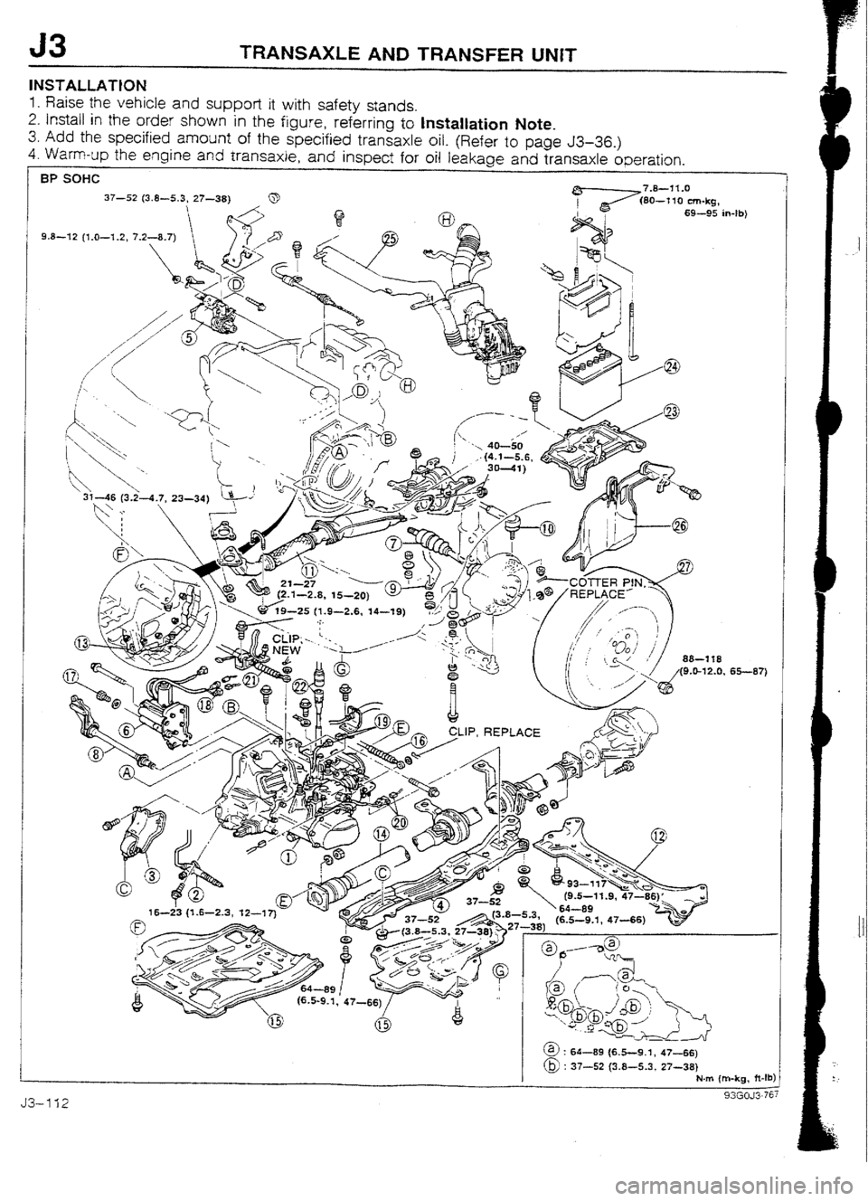 MAZDA 232 1990 Workshop Manual Suplement MAZDA 232 1990 Workshop Manual Suplement