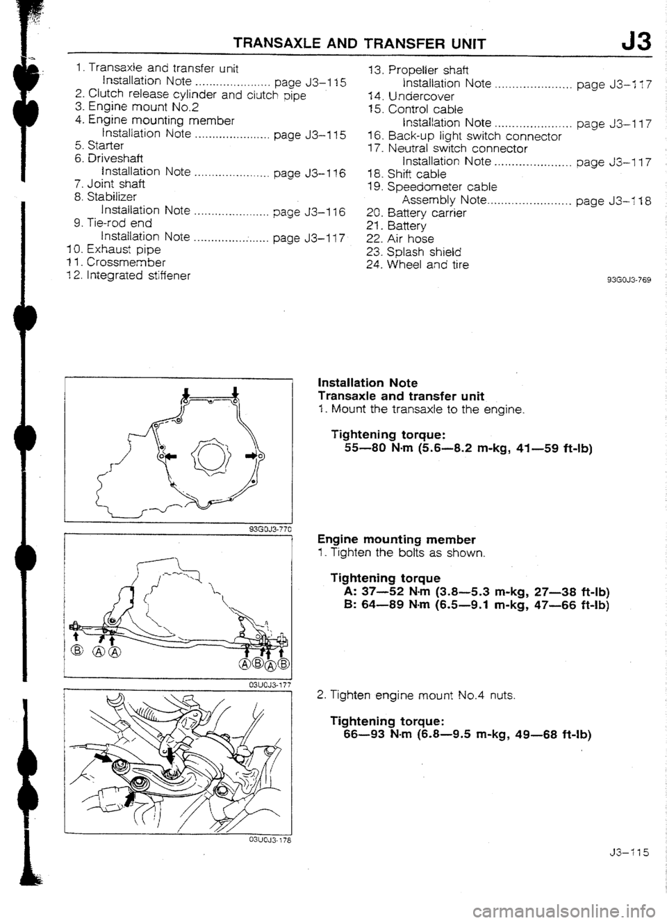 MAZDA 232 1990 Workshop Manual Suplement MAZDA 232 1990 Workshop Manual Suplement