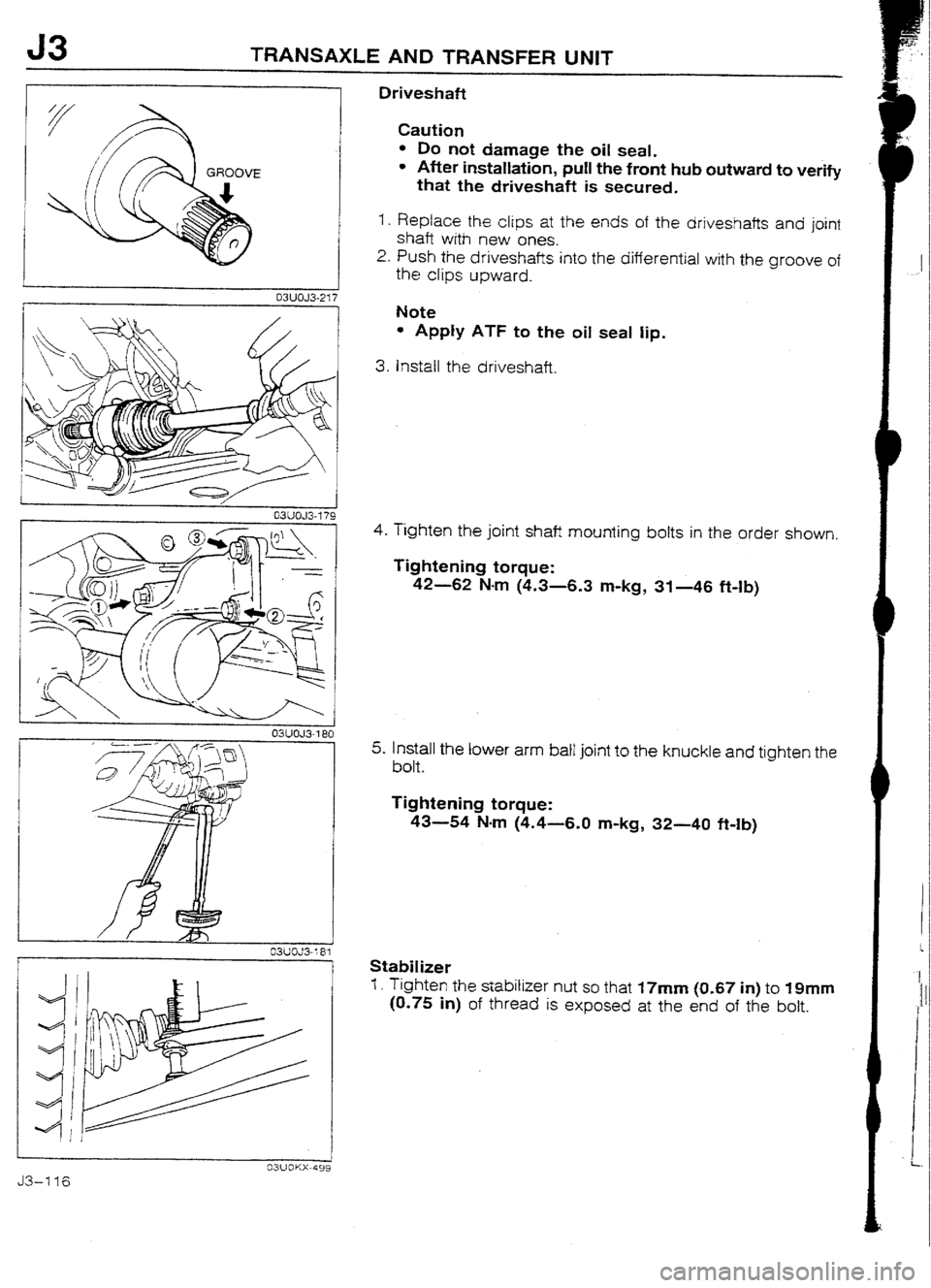 MAZDA 232 1990 Workshop Manual Suplement MAZDA 232 1990 Workshop Manual Suplement