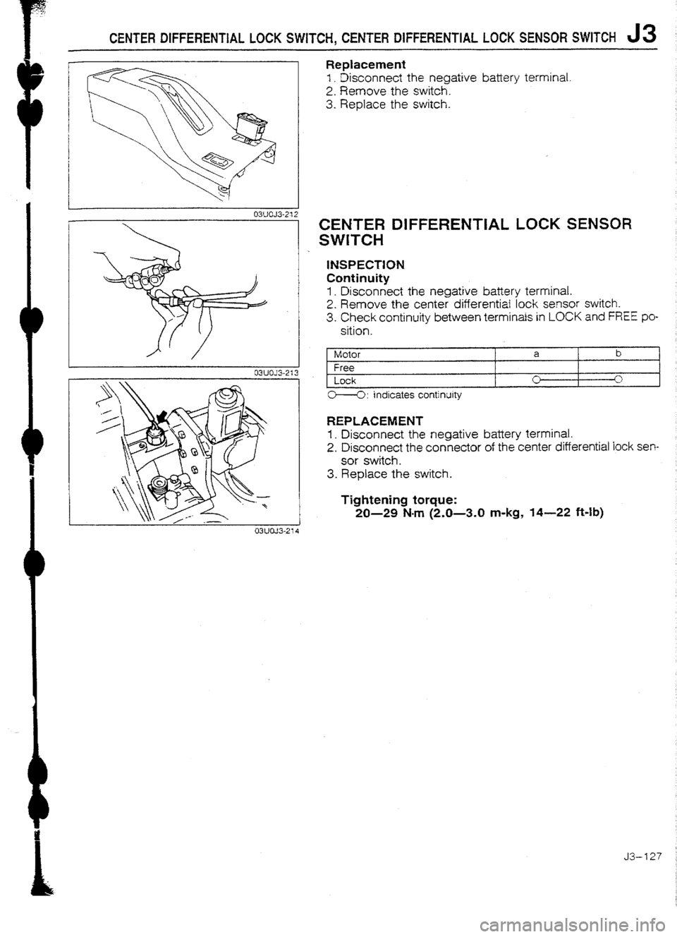 MAZDA 232 1990 Workshop Manual Suplement MAZDA 232 1990 Workshop Manual Suplement